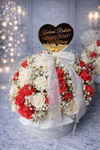 Flowerbox L + grawer na złotym sercu