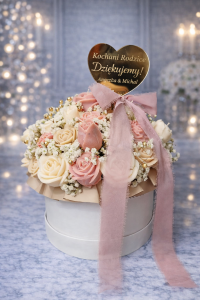Flowerbox L + grawer na złotym sercu