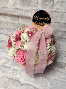 Flowerbox L + grawer na złotym sercu